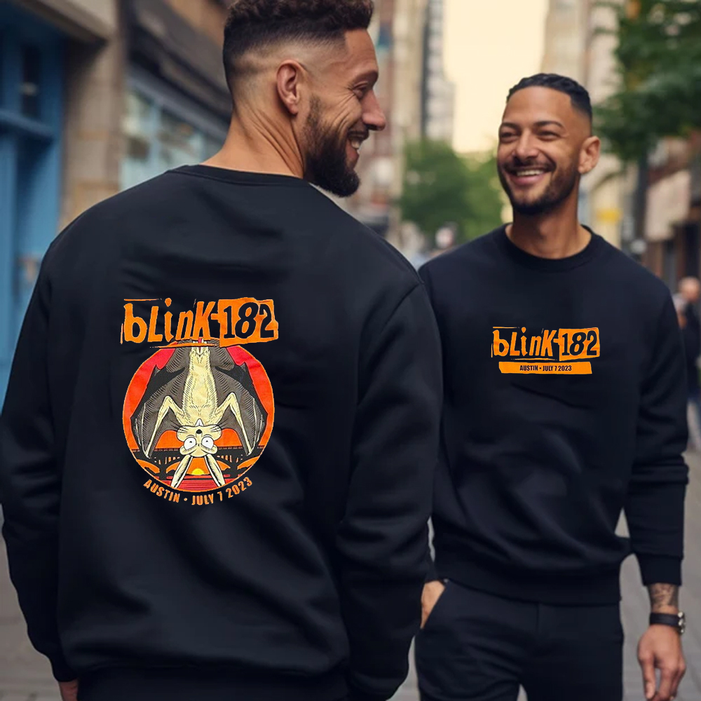Blink 182 Austin Tour, Vintage Graphic  Sweatshirt 2 Sided  Gift For Fan